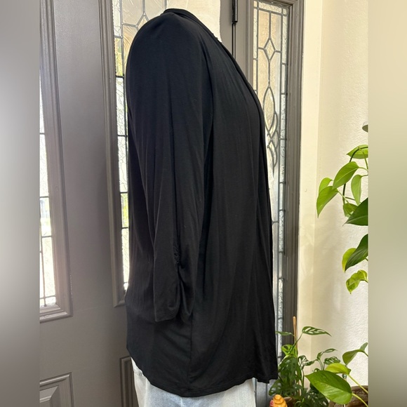 NWT Black & White 2 in 1 Cardigan with Ruffle Lace Tiered Attached Shirt | Sz L - Picture 6 of 11